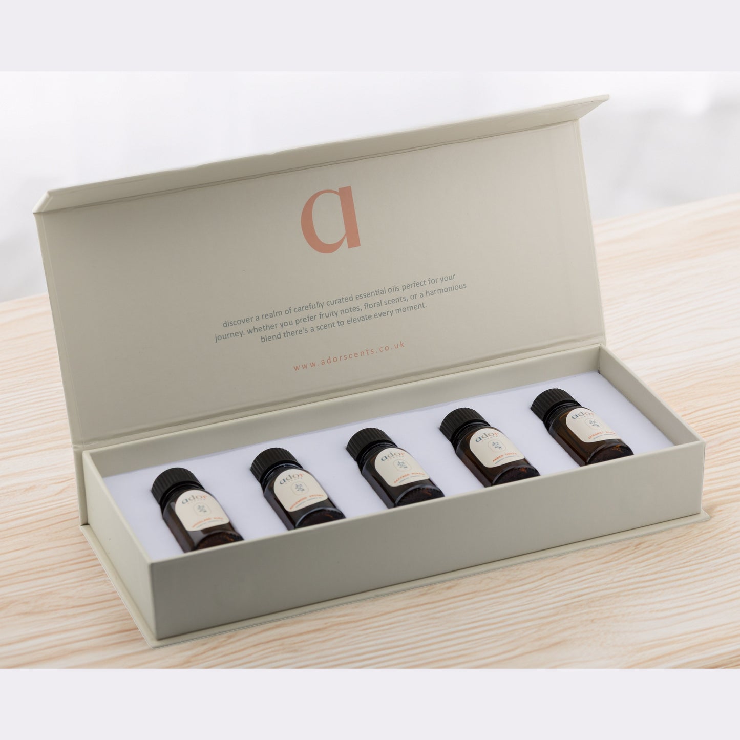 ador Collection by Ador Scents, 5 x 10ml oil blends that transport you across continents, through forests, over oceans, and into the heart of ancient souks.