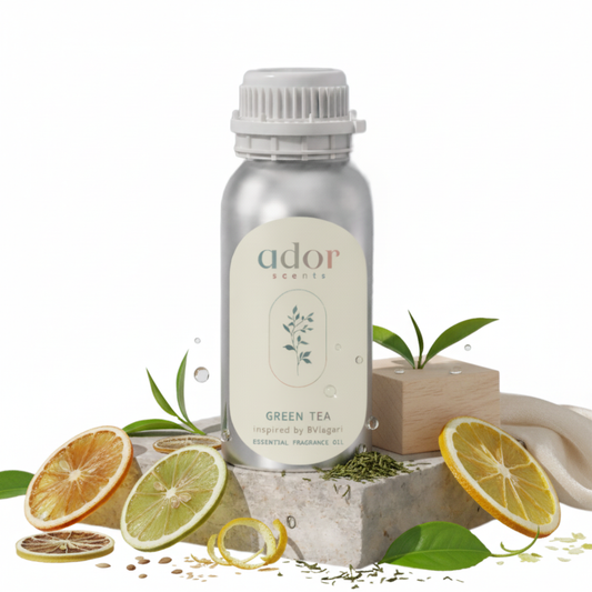 Green Tea by Ador Scents a blend of sweet orange, bergamot, lemon, green leaf & green tea