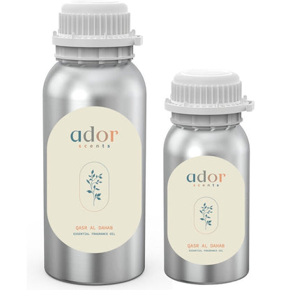 Qasr al Dahab by Ador Scents, an exquisite mix blend of Herbs, Jasmine, Vetiver, Bergamot, Ocean, Lavender, Styrax, Amber & Musk to recreate a famous hotel in Abu Dhabi. In 250ml & 500ml