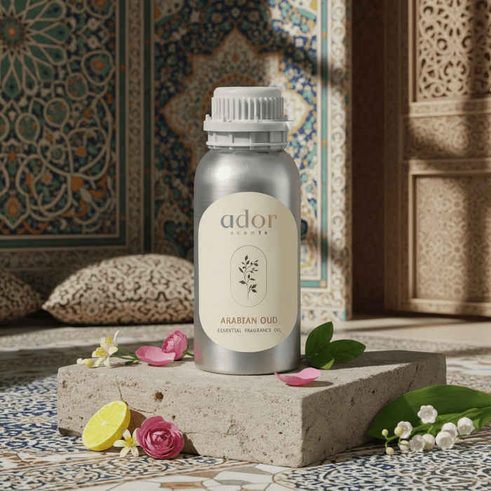 Arabian Oud by Ador Scents captures the essence of Arabia with a mix of Lemon, Rose, Patchouli, Lily of the Valley, Sandalwood, Vanilla & Woody Scent