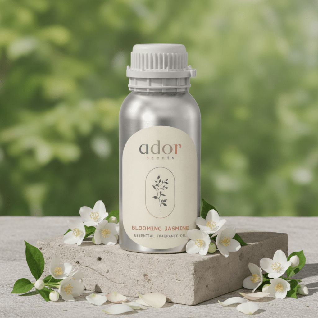 Blooming Jasmine by Ador Scents, a floral mix aroma featuring Jasmine, Sweet Fruit, Sandal Wood & Floral