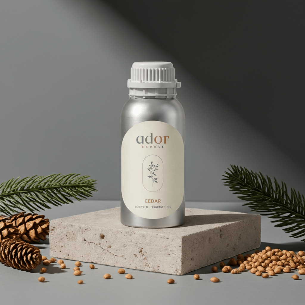 Cedar by Ador Scents, a blend of natures finest Peppermint, Peach, Cedar, Citrus, Gardenia, Patchouli, Eucalyptus, Vanilla, Sandalwood