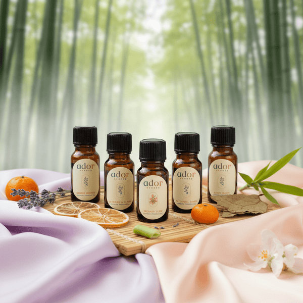 Floral Scents Collection 5 x 10ml essential oils included in the AromaDrive bundle by Ador Scents