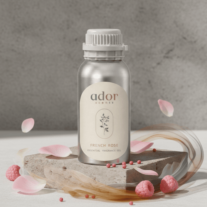 French Rose by Ador Scents, a luxurious blend of Pink Pepper, Rose, Ambergris, Rose, Raspberry, Amber & Musk