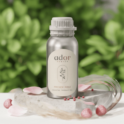French Rose by Ador Scents, a 250ml luxurious blend of Pink Pepper, Rose, Ambergris, Rose, Raspberry, Amber & Musk