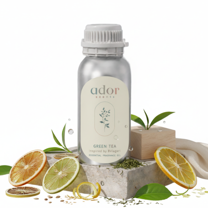Green Tea by Ador Scents a blend of sweet orange, bergamot, lemon, green leaf & green tea