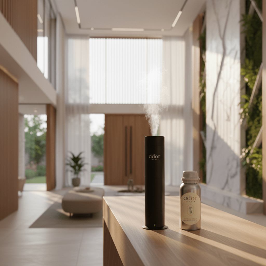 The Lobby Collection bundle by Ador Scents in black — AromaTube diffuser with luxury essential oil