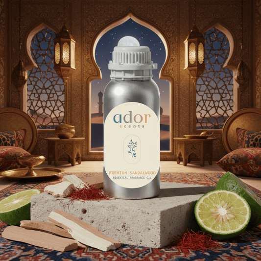 Premium Sandalwood by Ador Scents, a rich earthy aroma of Sandalwood, Woody & Ambergris