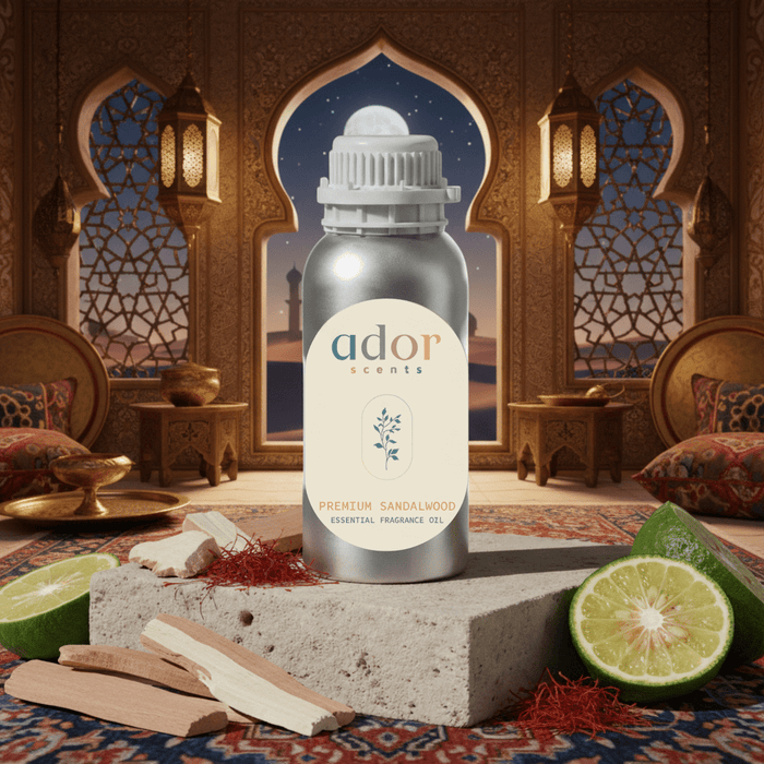 Premium Sandalwood by Ador Scents, a rich earthy aroma of Sandalwood, Woody & Ambergris